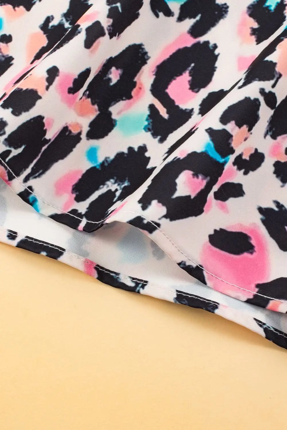 Brown leopard batwing top for plus sizes - Love Salve